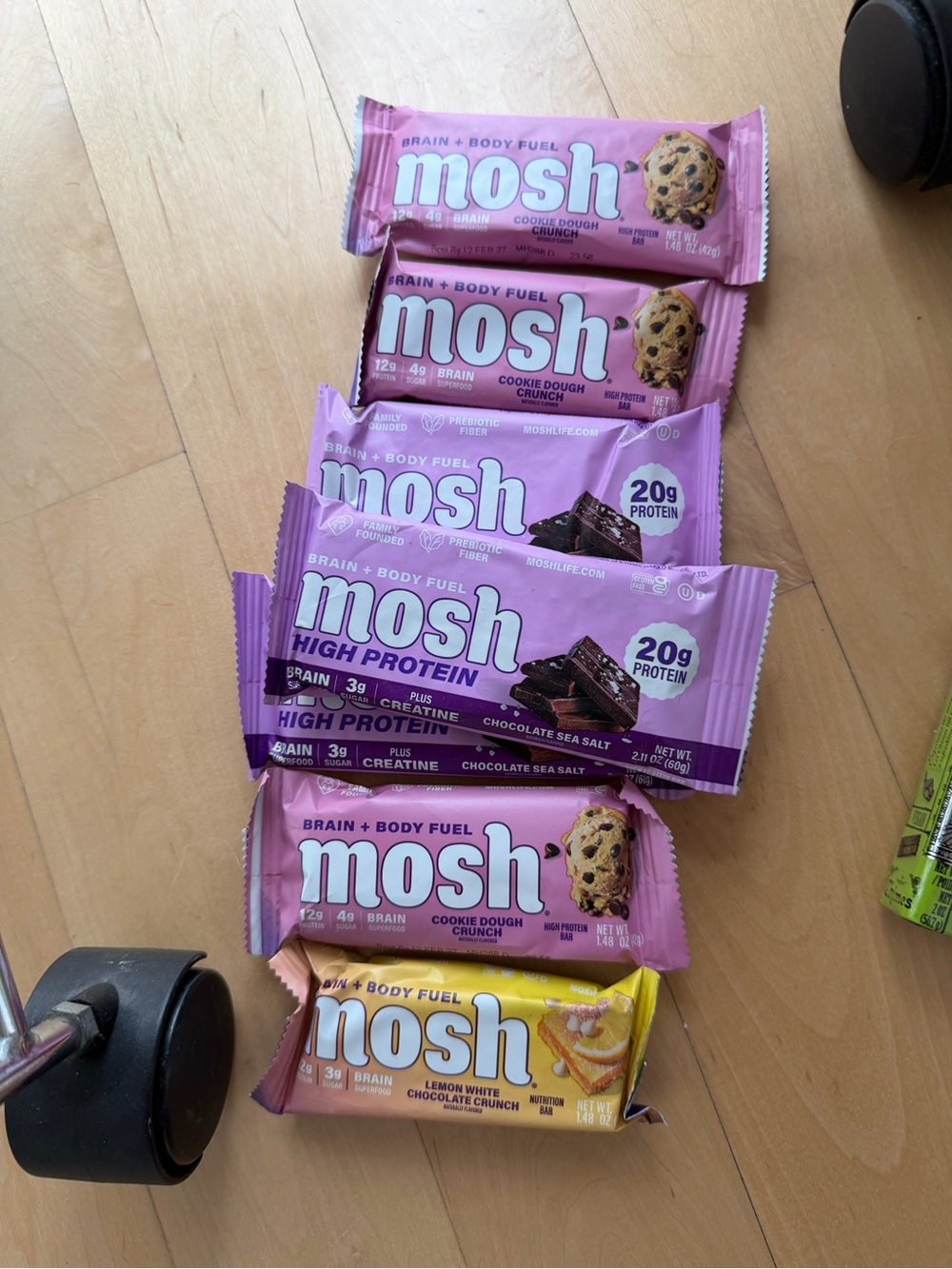 NEW High Protein & Cookie Dough Snack Bars - Assorted Purple & Yellow